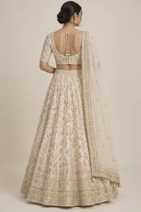 Aaina ivory embroidered lehenga