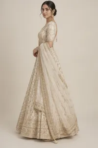 Aaina ivory embroidered lehenga