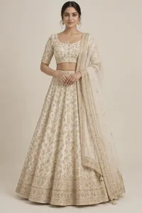 Aaina ivory embroidered lehenga