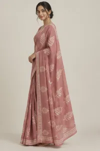Anandi rose cotton saree