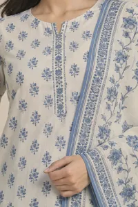 Bela blue floral cotton set