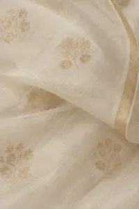 Chandni ivory Chanderi saree