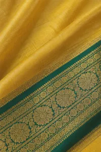 Haldi golden silk saree