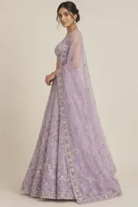 Isha lilac floral lehenga