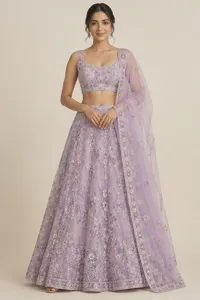 Isha lilac floral lehenga