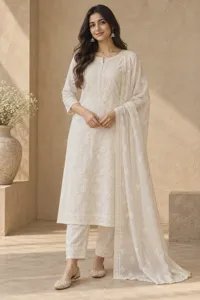 Noor embroidered suit set