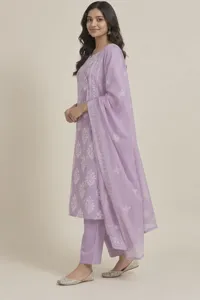 Juhi lilac cotton set