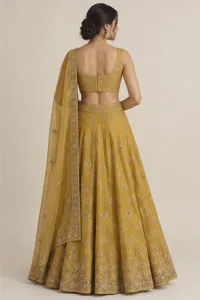 Kanak mustard festive lehenga