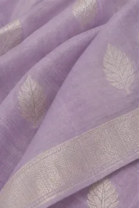 Lavanya lilac Chanderi saree
