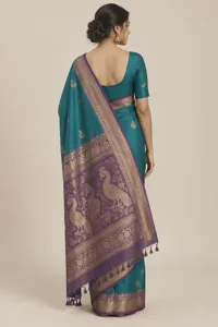 Mayur peacock silk saree