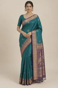 Mayur peacock silk saree