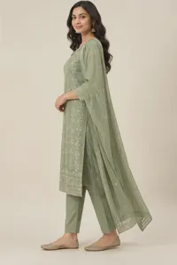 Meher sage embroidered set