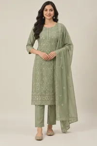 Meher sage embroidered set