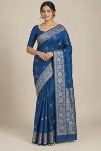Neelam sapphire silk saree