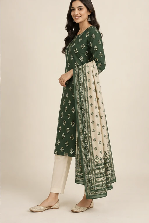 Neem forest cotton set — design view