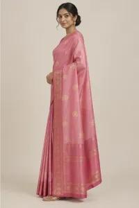Padma lotus-pink silk saree