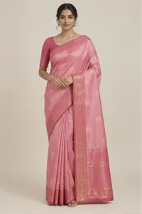 Padma lotus-pink silk saree