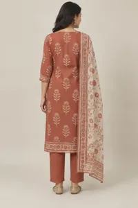 Palash terracotta cotton set