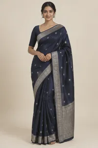 Raat midnight silk saree