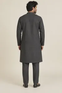 Rehan charcoal kurta set