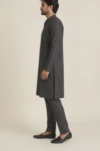Rehan charcoal kurta set