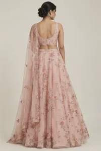 Roohi blush floral lehenga