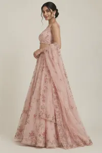 Roohi blush floral lehenga