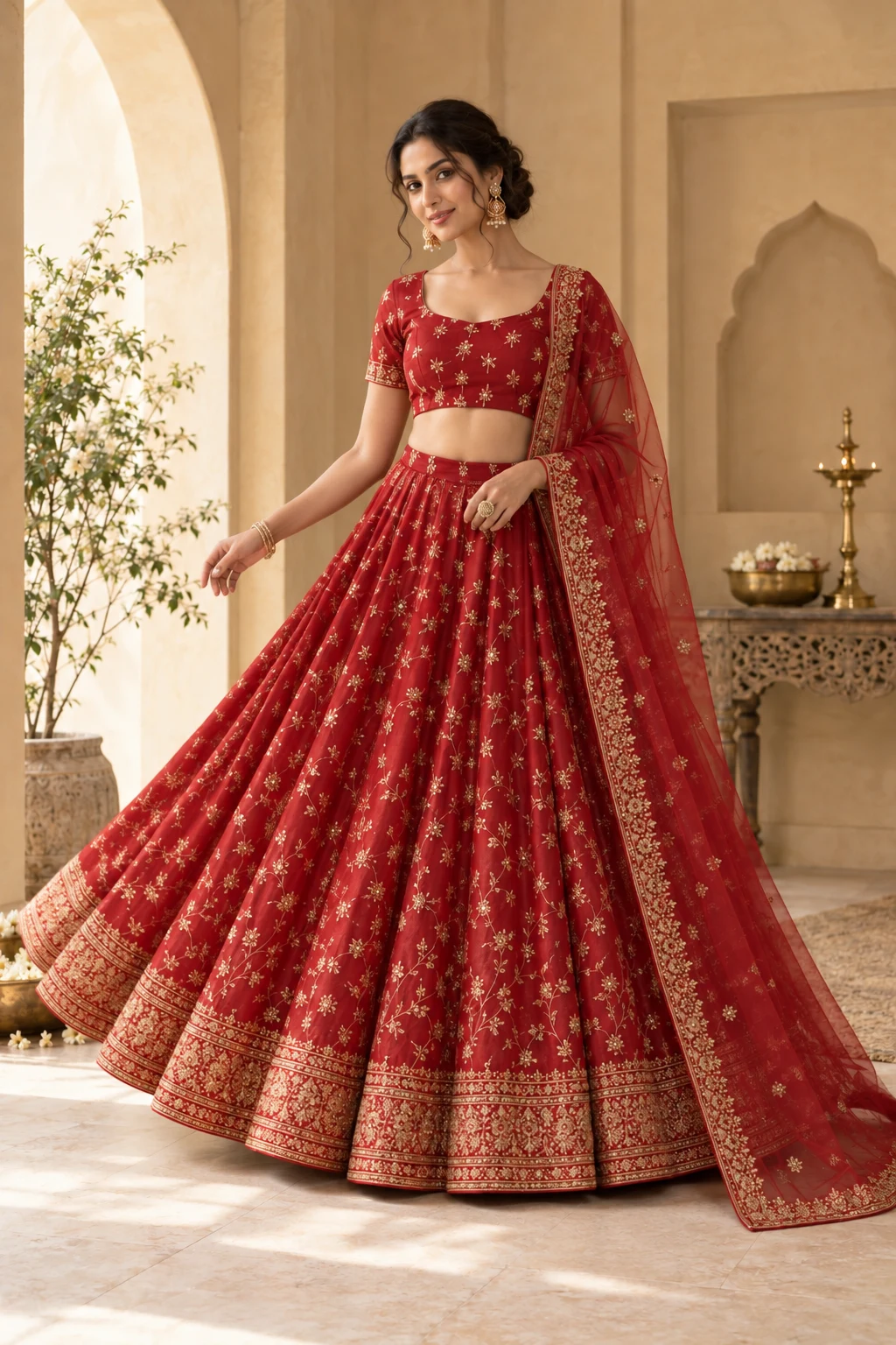 Ruhani embroidered lehenga — design view