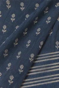 Tara indigo cotton saree