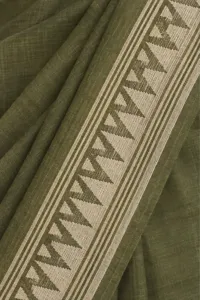 Tulsi olive cotton saree
